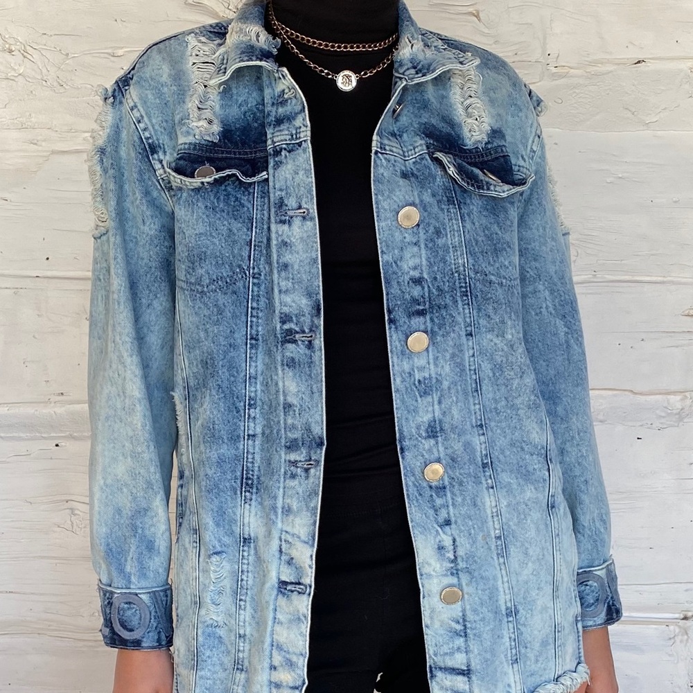 Distressed Jean Jacket - Picture 2 of 3